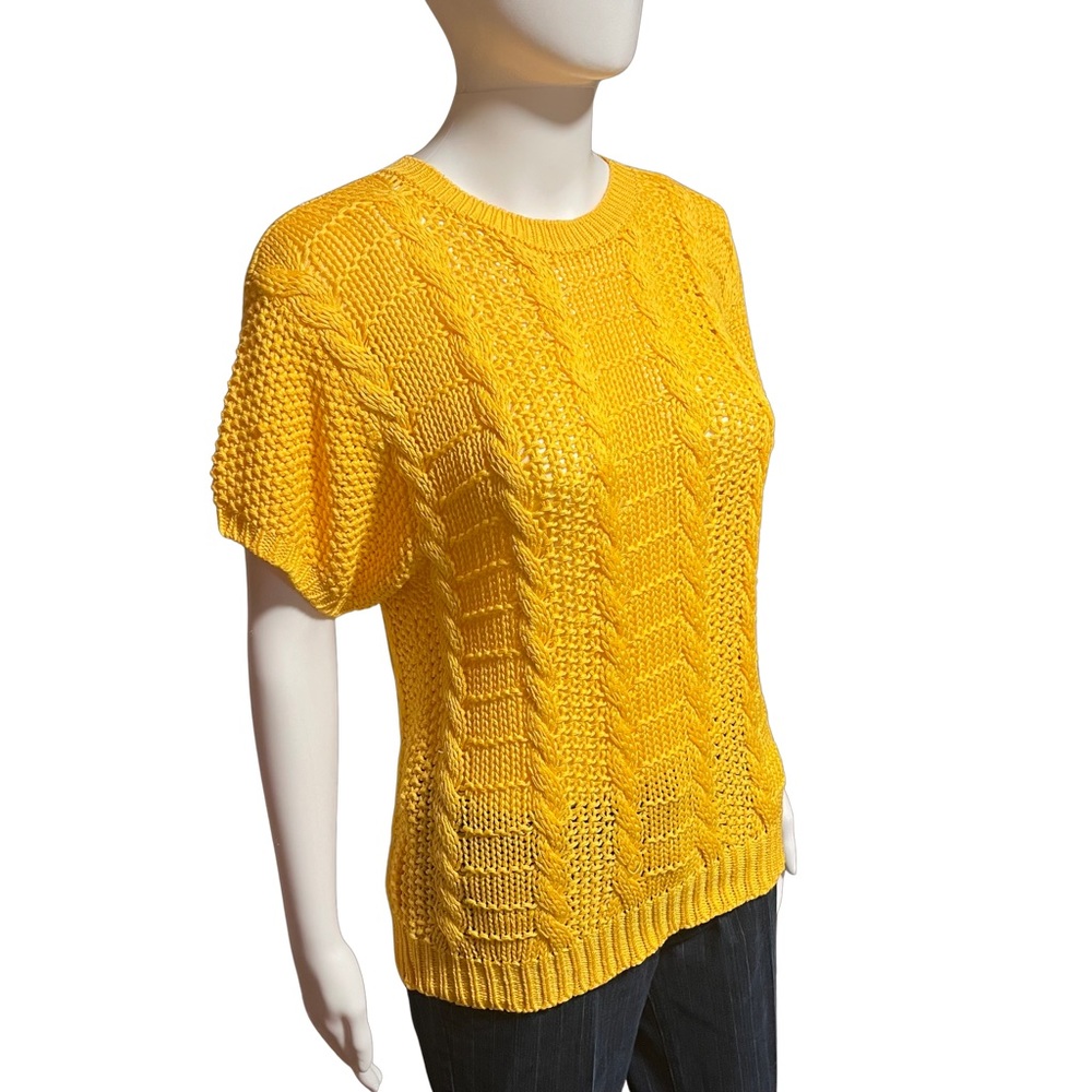 Textured Mustard Knit Sweater – Size S - Picture 4 of 7